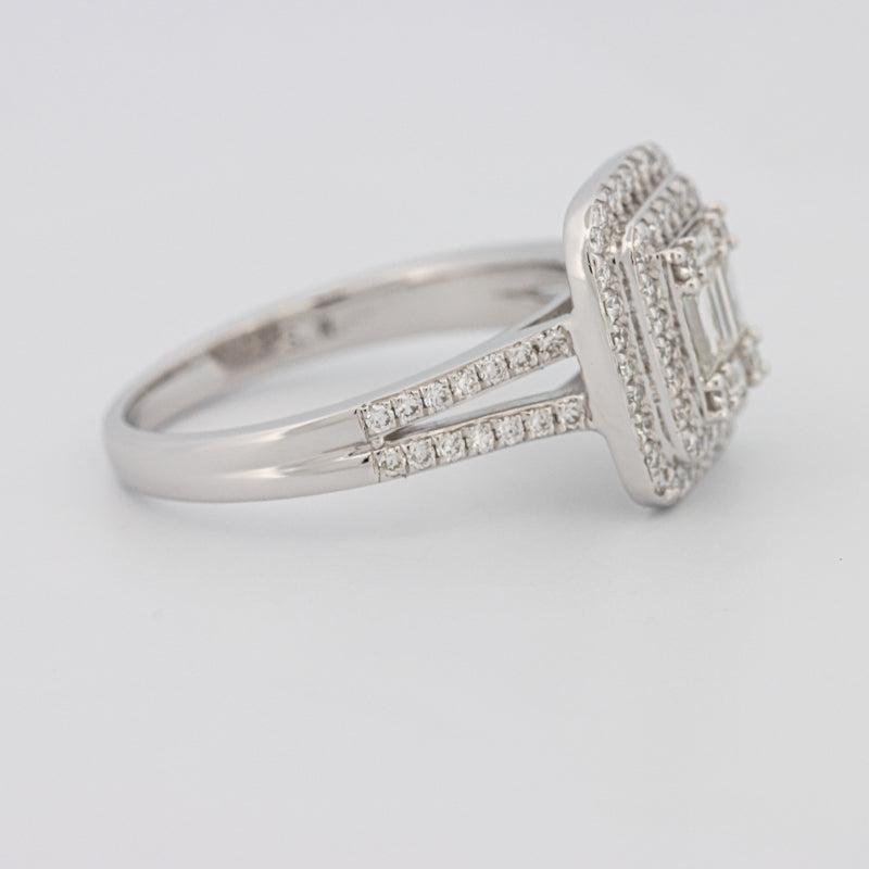 Invisible Halo Square Diamond with a Split Band - ZIZOV DIAMONDS