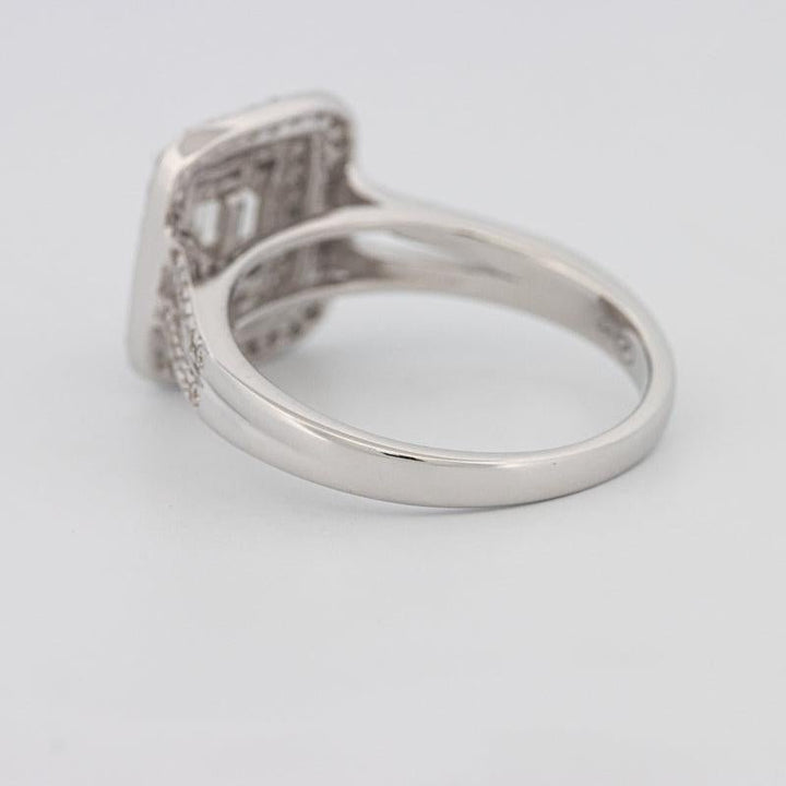 Invisible Halo Square Diamond with a Split Band - ZIZOV DIAMONDS