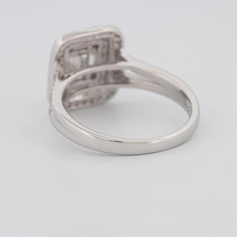 Invisible Halo Square Diamond with a Split Band - ZIZOV DIAMONDS