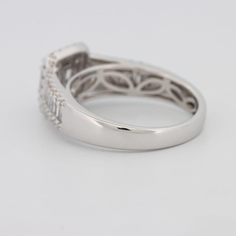 Invisible Halo Square Ring with Baguettes on the sides - ZIZOV DIAMONDS