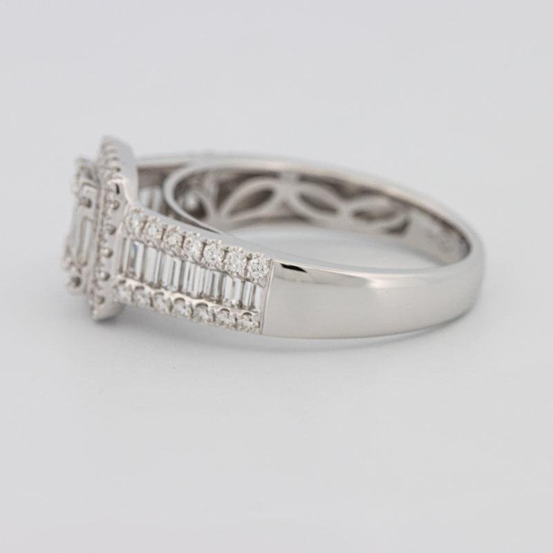 Invisible Halo Square Ring with Baguettes on the sides - ZIZOV DIAMONDS