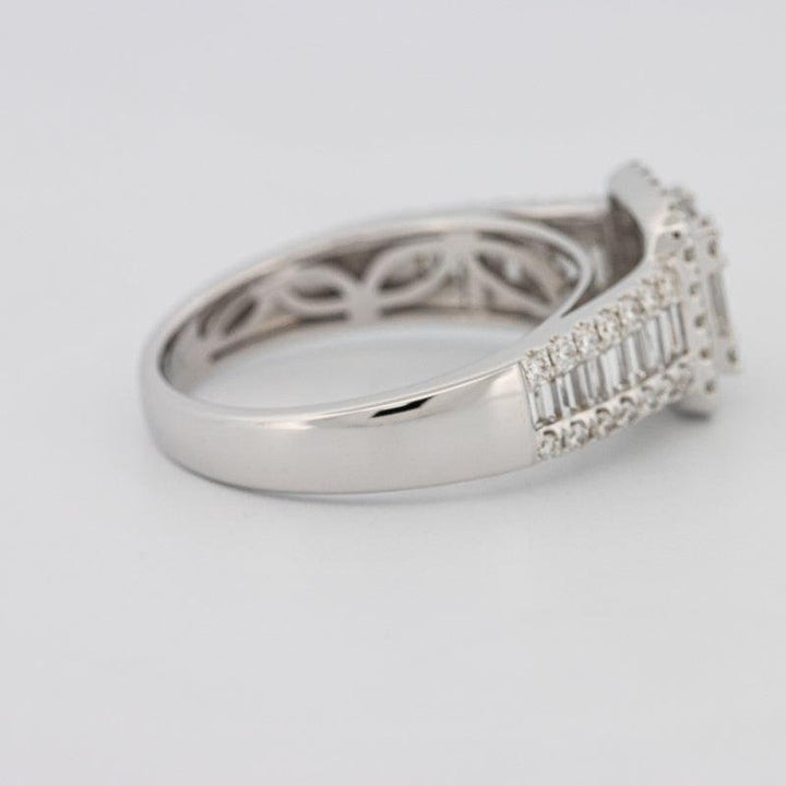 Invisible Halo Square Ring with Baguettes on the sides - ZIZOV DIAMONDS