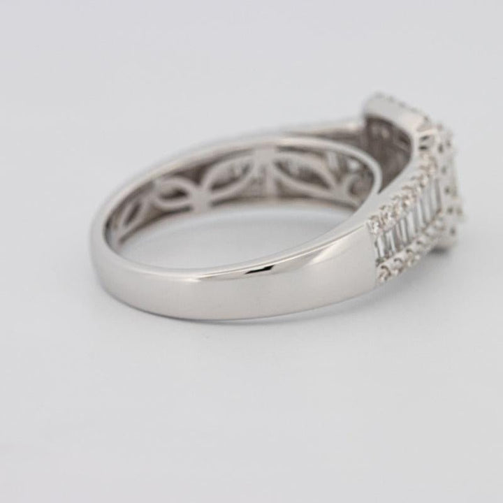 Invisible Halo Square Ring with Baguettes on the sides - ZIZOV DIAMONDS