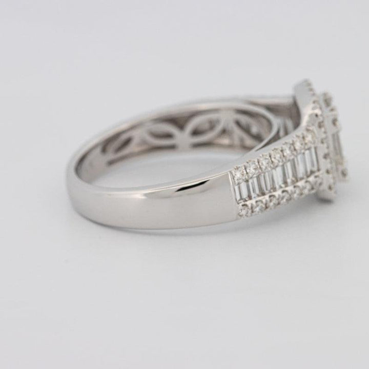 Invisible Halo Square Ring with Baguettes on the sides - ZIZOV DIAMONDS