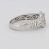 Invisible Halo Square Ring with Baguettes on the sides - ZIZOV DIAMONDS