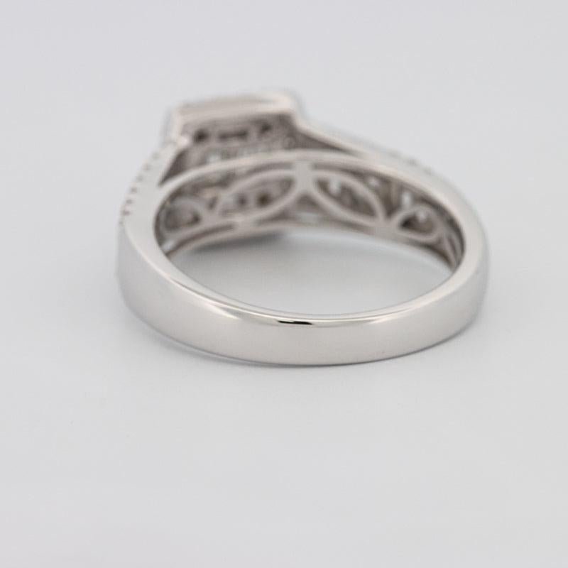 Invisible Halo Square Ring with Baguettes on the sides - ZIZOV DIAMONDS