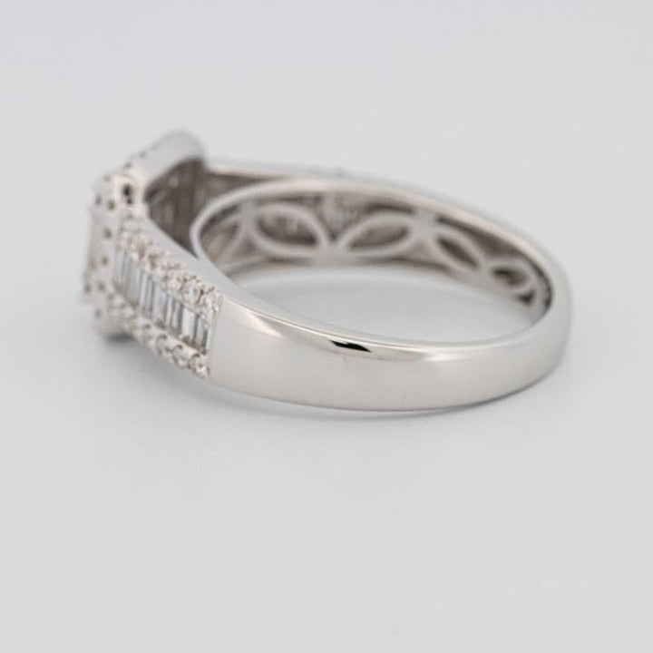 Invisible Halo Square Ring with Baguettes on the sides - ZIZOV DIAMONDS