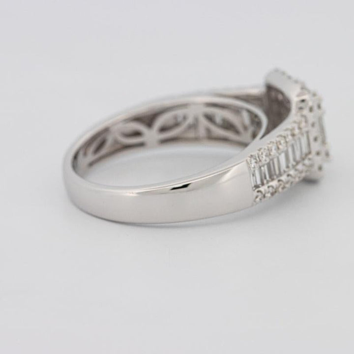 Invisible Halo Square Ring with Baguettes on the sides - ZIZOV DIAMONDS