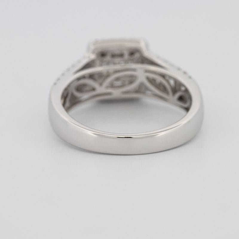 Invisible Halo Square Ring with Baguettes on the sides - ZIZOV DIAMONDS