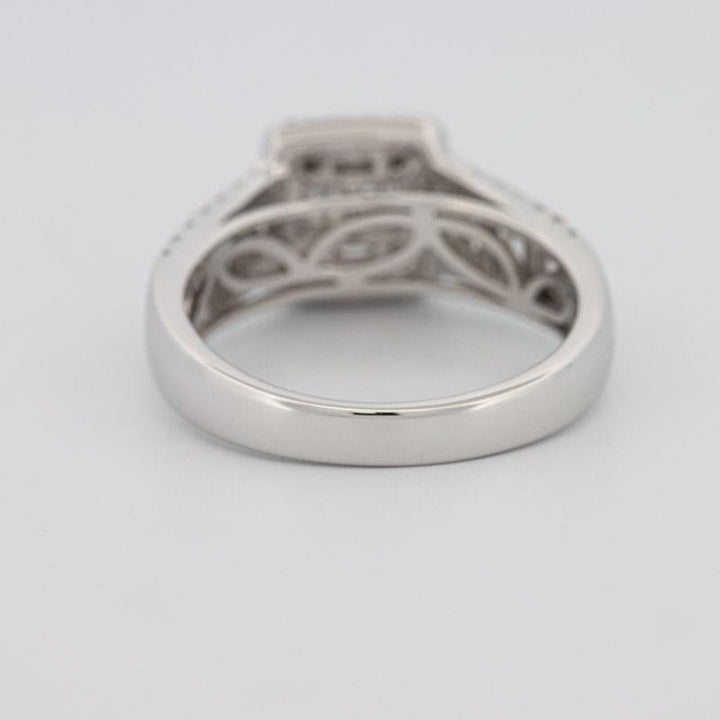 Invisible Halo Square Ring with Baguettes on the sides - ZIZOV DIAMONDS