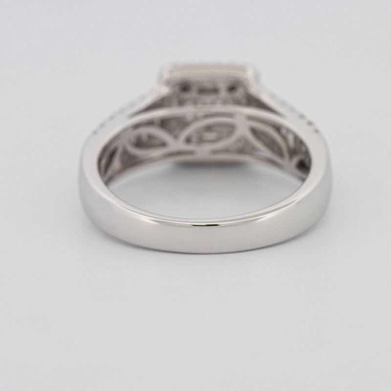 Invisible Halo Square Ring with Baguettes on the sides - ZIZOV DIAMONDS