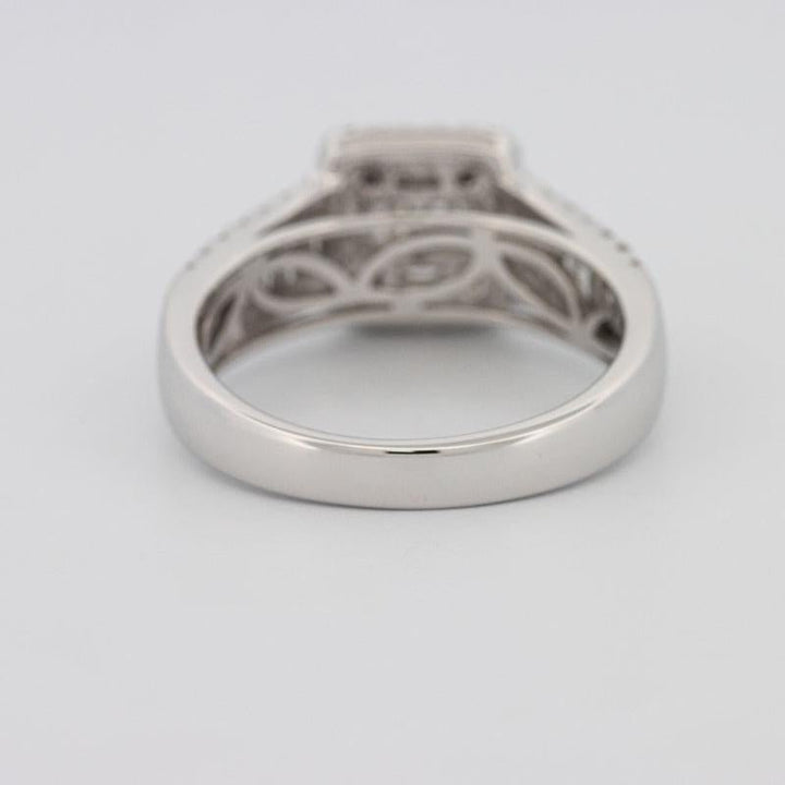 Invisible Halo Square Ring with Baguettes on the sides - ZIZOV DIAMONDS