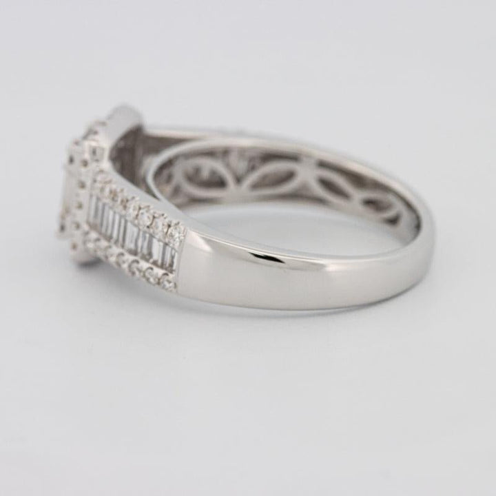 Invisible Halo Square Ring with Baguettes on the sides - ZIZOV DIAMONDS
