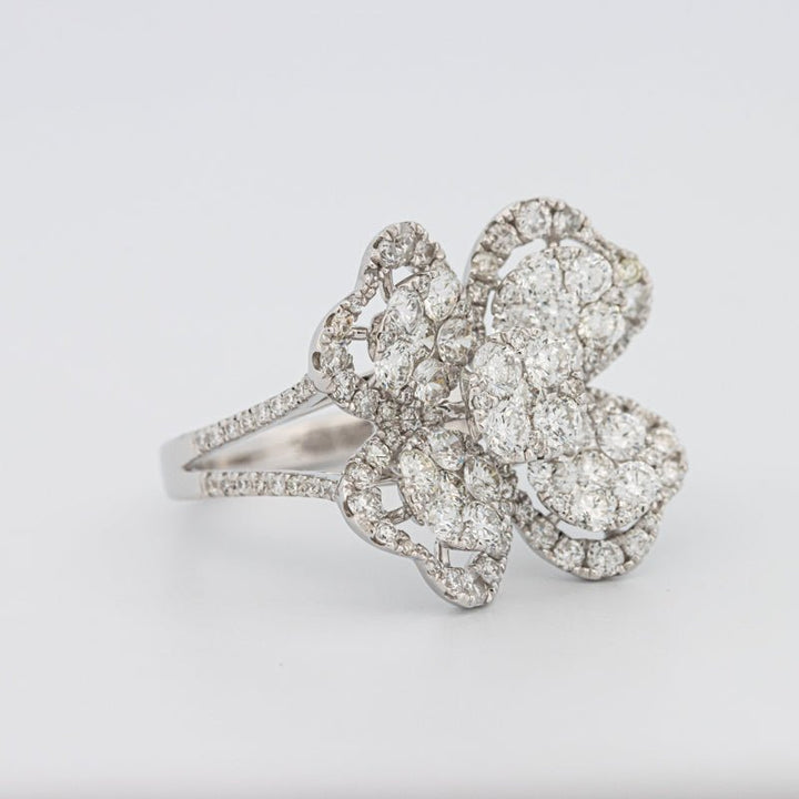 Invisible "Lucky Clover" Diamond Ring - ZIZOV DIAMONDS