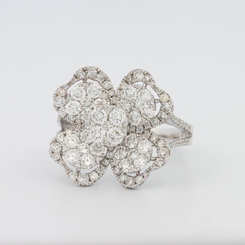 Invisible "Lucky Clover" Diamond Ring - ZIZOV DIAMONDS