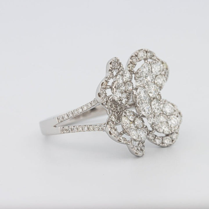 Invisible "Lucky Clover" Diamond Ring - ZIZOV DIAMONDS