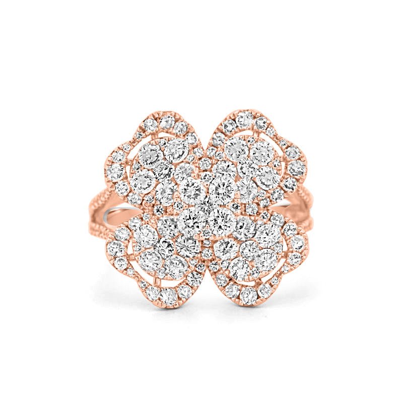 Invisible "Lucky Clover" Diamond Ring - ZIZOV DIAMONDS