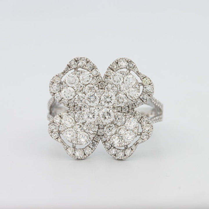Invisible "Lucky Clover" Diamond Ring - ZIZOV DIAMONDS