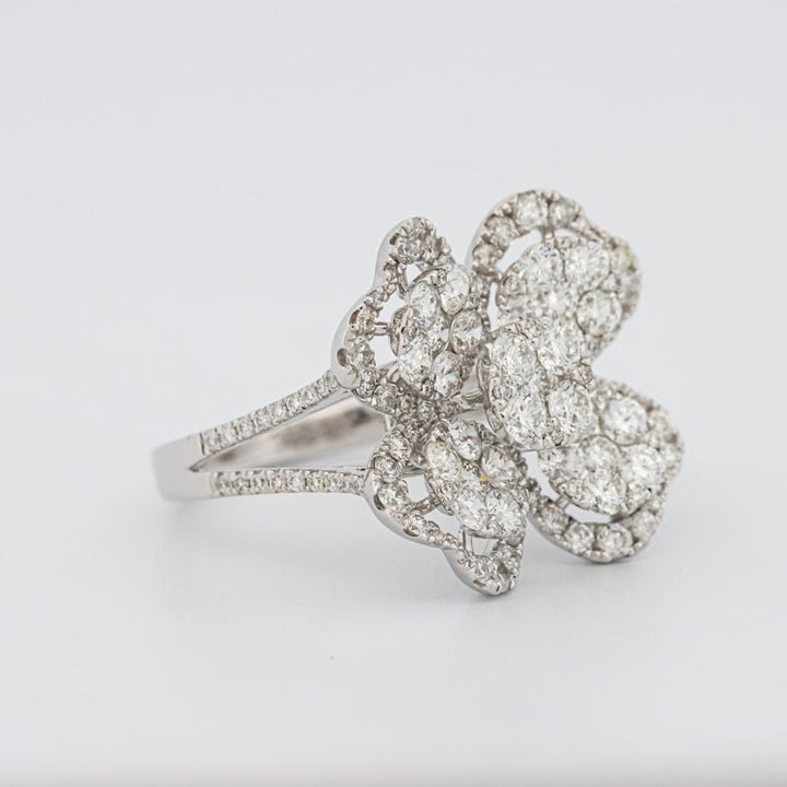 Invisible "Lucky Clover" Diamond Ring - ZIZOV DIAMONDS