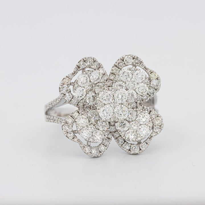 Invisible "Lucky Clover" Diamond Ring - ZIZOV DIAMONDS