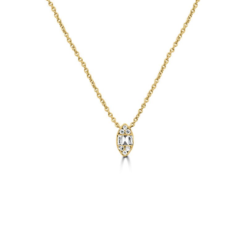 Invisible Marquise Diamond Pendant (small) - ZIZOV DIAMONDS