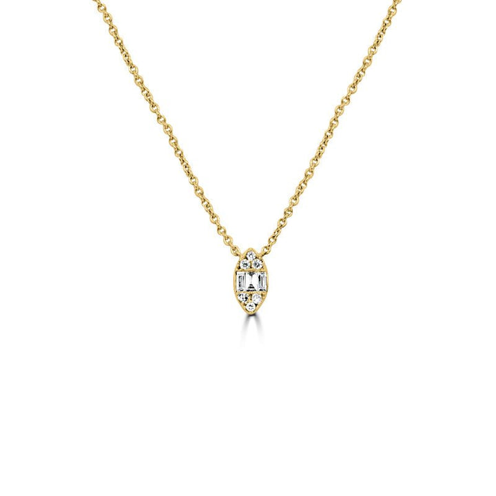 Invisible Marquise Diamond Pendant (small) - ZIZOV DIAMONDS