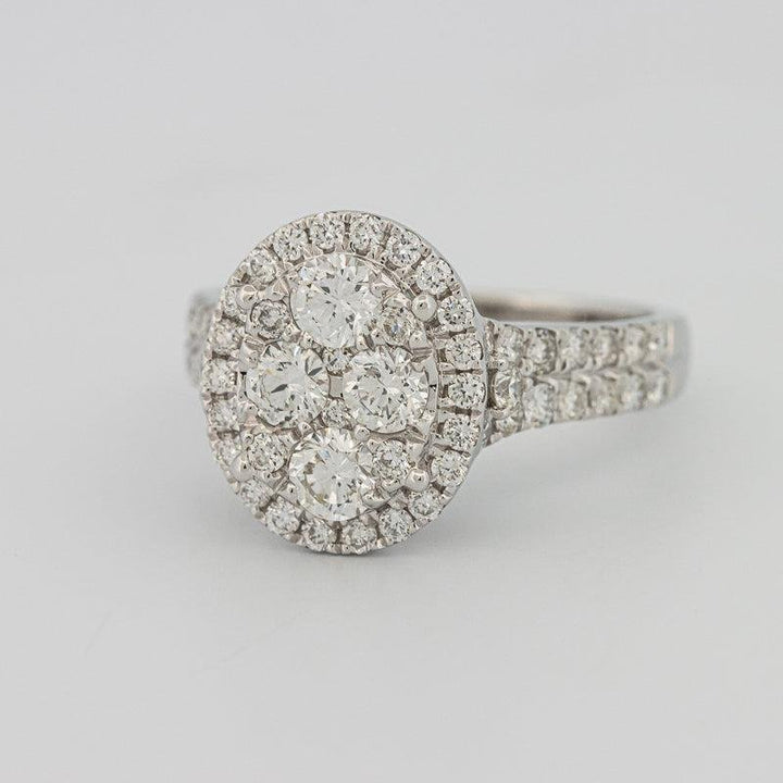 Invisible oval diamond ring - ZIZOV DIAMONDS