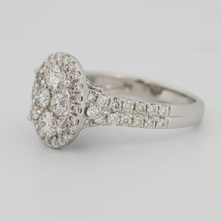 Invisible oval diamond ring - ZIZOV DIAMONDS