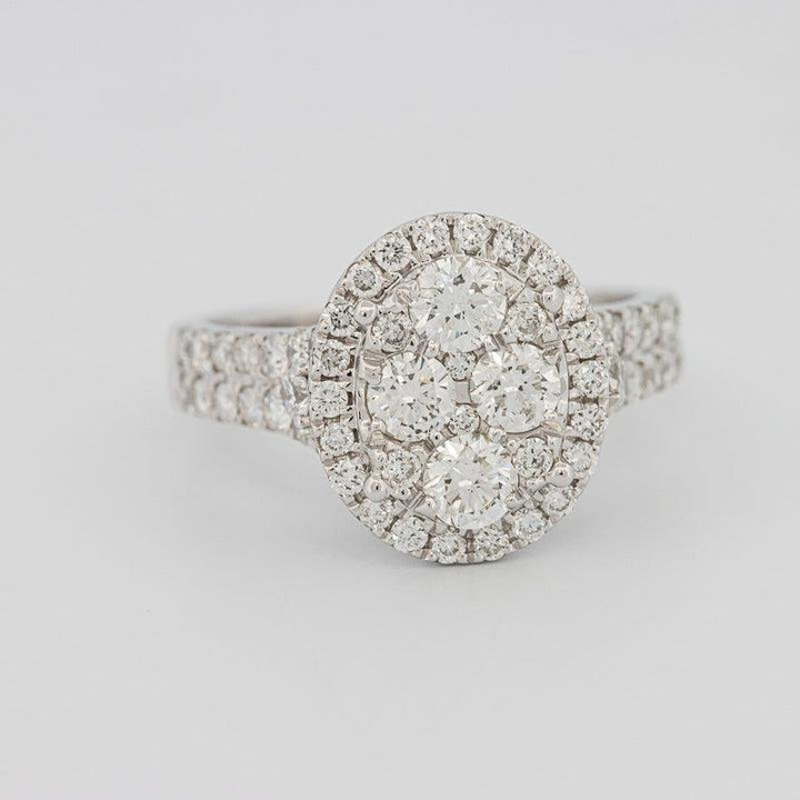 Invisible oval diamond ring - ZIZOV DIAMONDS