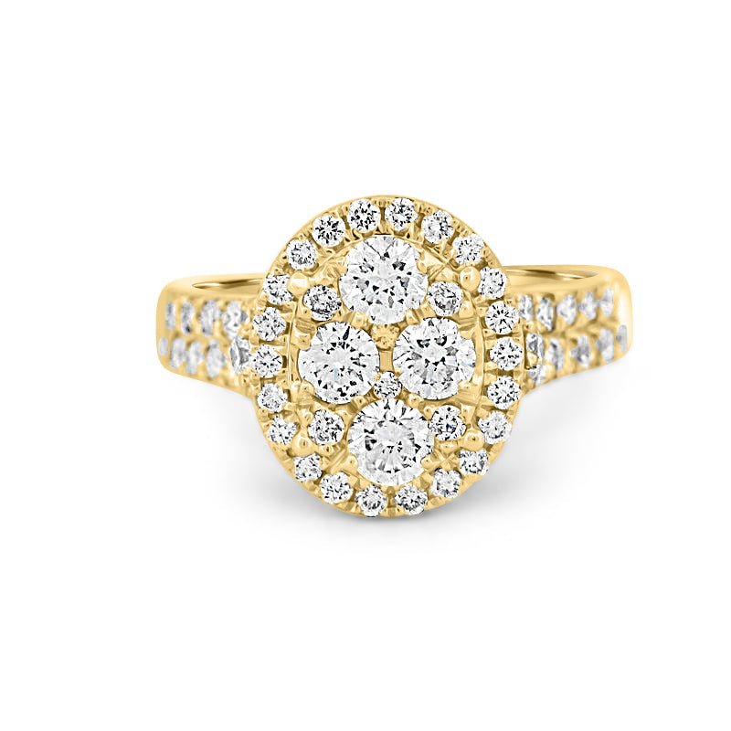 Invisible oval diamond ring - ZIZOV DIAMONDS