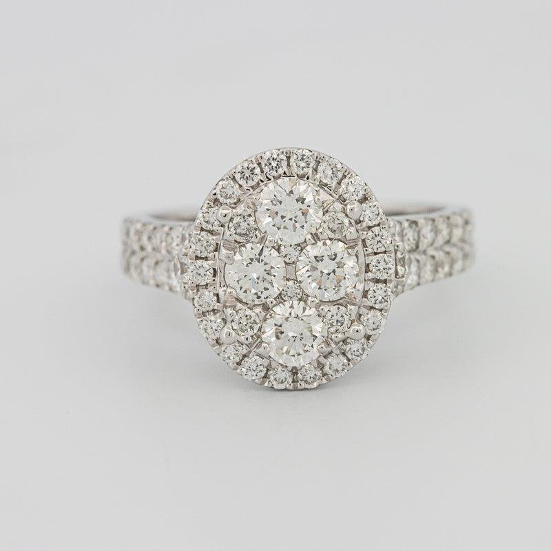 Invisible oval diamond ring - ZIZOV DIAMONDS