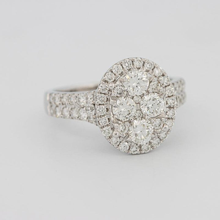 Invisible oval diamond ring - ZIZOV DIAMONDS