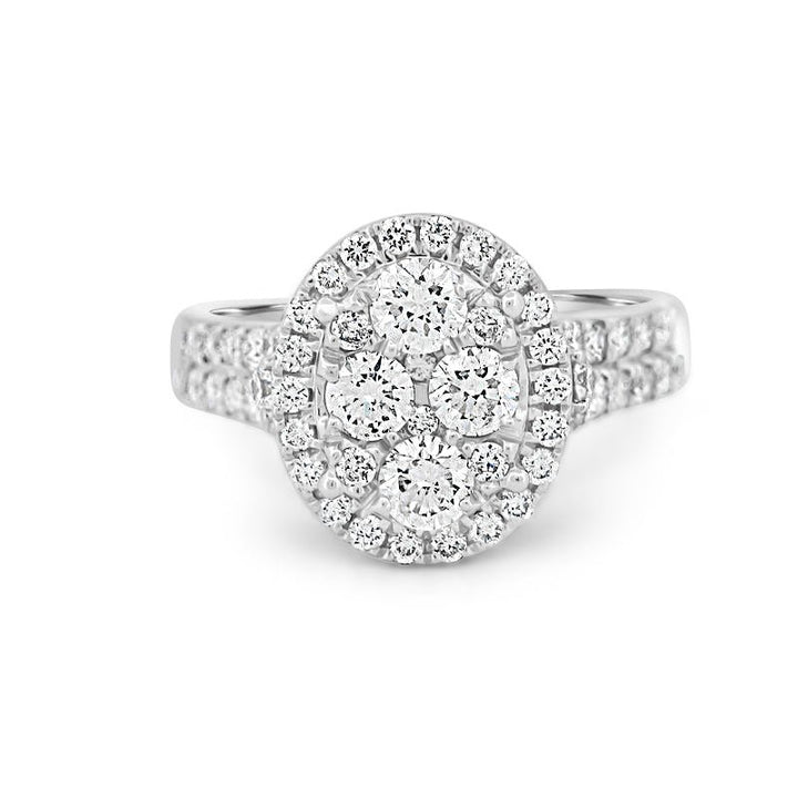 Invisible oval diamond ring - ZIZOV DIAMONDS