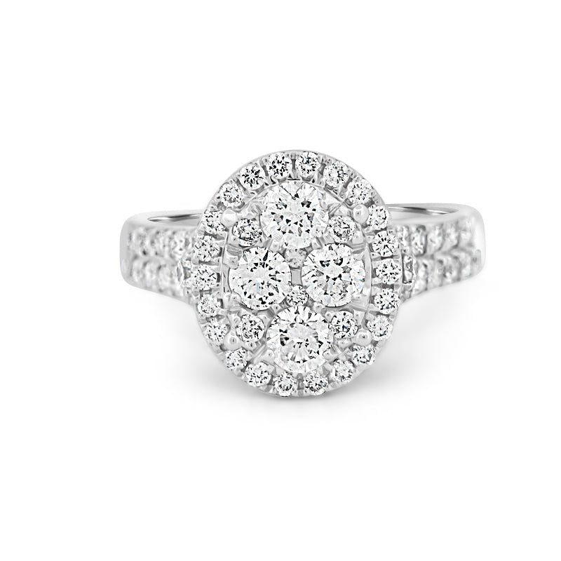 Invisible oval diamond ring - ZIZOV DIAMONDS
