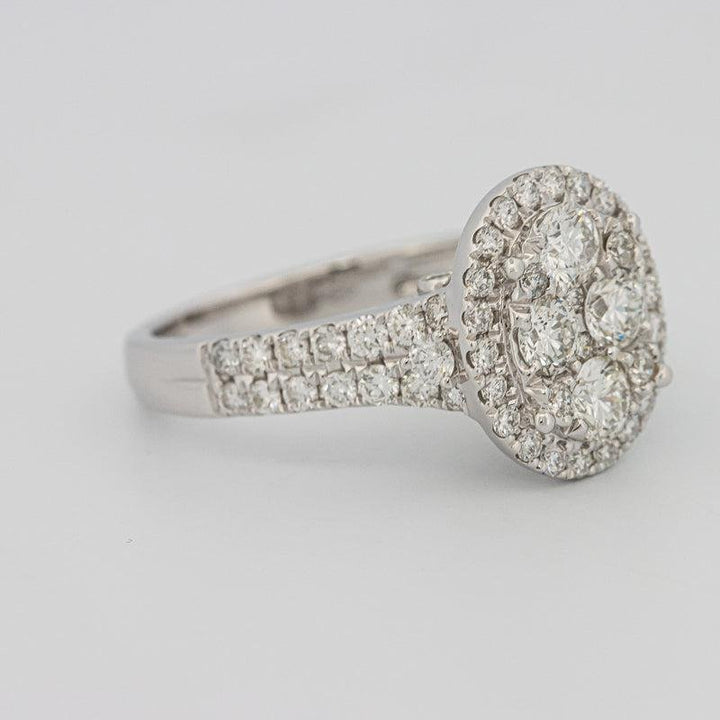 Invisible oval diamond ring - ZIZOV DIAMONDS