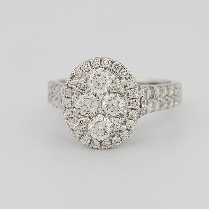 Invisible oval diamond ring - ZIZOV DIAMONDS