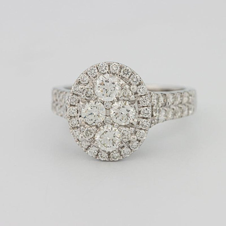 Invisible oval diamond ring - ZIZOV DIAMONDS