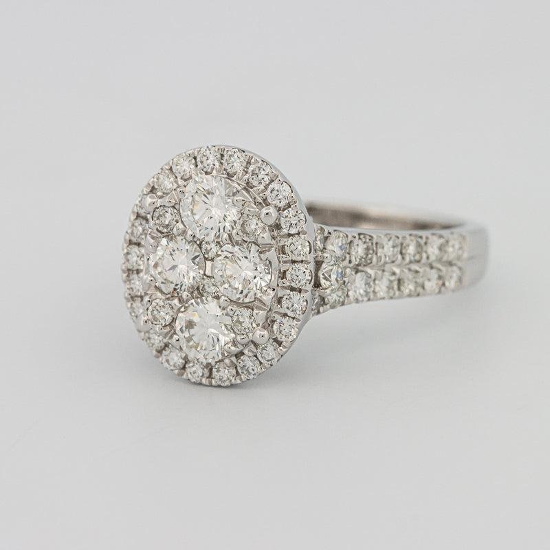 Invisible oval diamond ring - ZIZOV DIAMONDS
