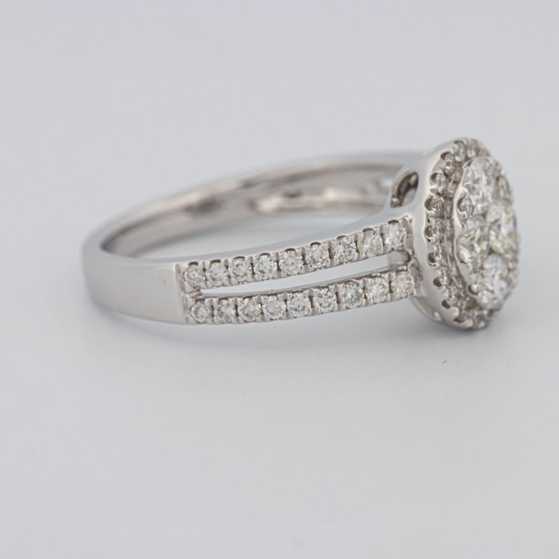 Invisible Oval Halo Diamond Ring - ZIZOV DIAMONDS