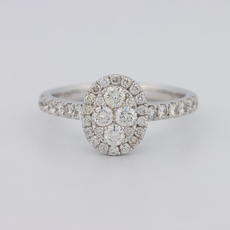 Invisible Oval Halo Diamond Ring - ZIZOV DIAMONDS