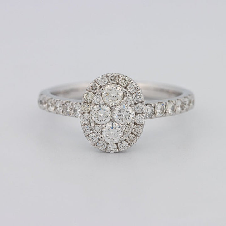 Invisible Oval Halo Diamond Ring - ZIZOV DIAMONDS
