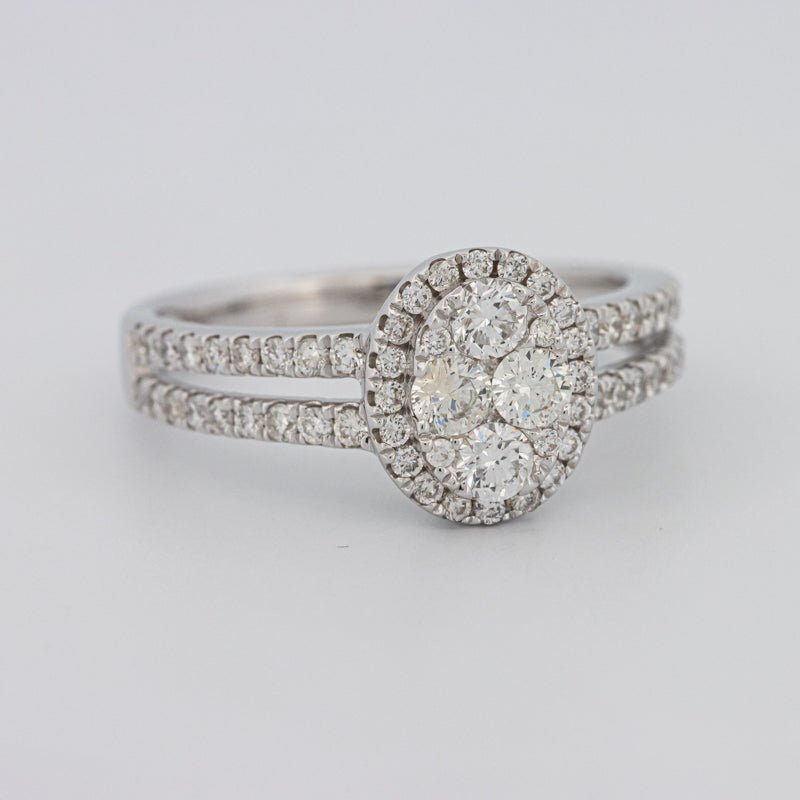 Invisible Oval Halo Diamond Ring - ZIZOV DIAMONDS