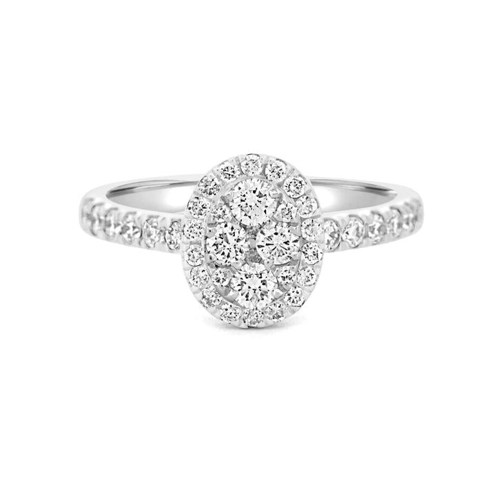 Invisible Oval Halo Diamond Ring - ZIZOV DIAMONDS