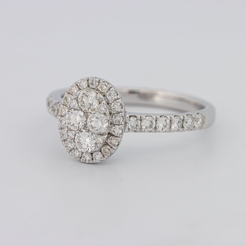 Invisible Oval Halo Diamond Ring - ZIZOV DIAMONDS
