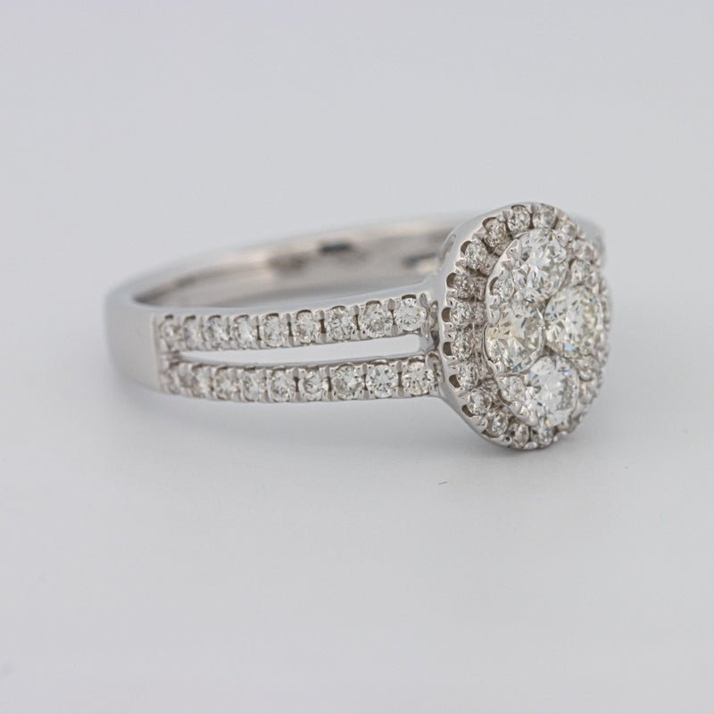 Invisible Oval Halo Diamond Ring - ZIZOV DIAMONDS