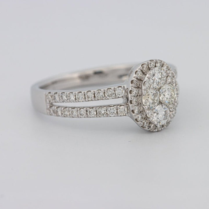 Invisible Oval Halo Diamond Ring - ZIZOV DIAMONDS