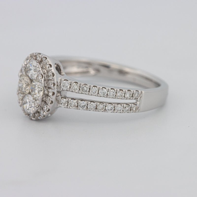 Invisible Oval Halo Diamond Ring - ZIZOV DIAMONDS