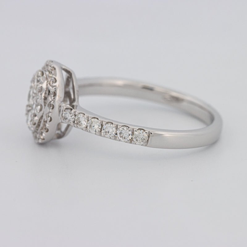 Invisible Oval Halo Diamond Ring - ZIZOV DIAMONDS