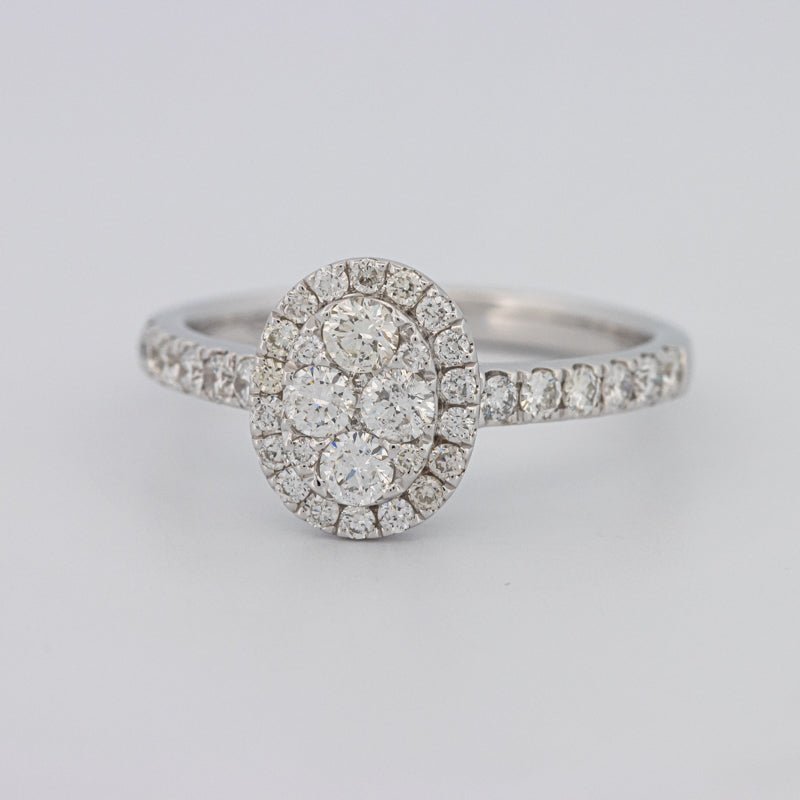 Invisible Oval Halo Diamond Ring - ZIZOV DIAMONDS