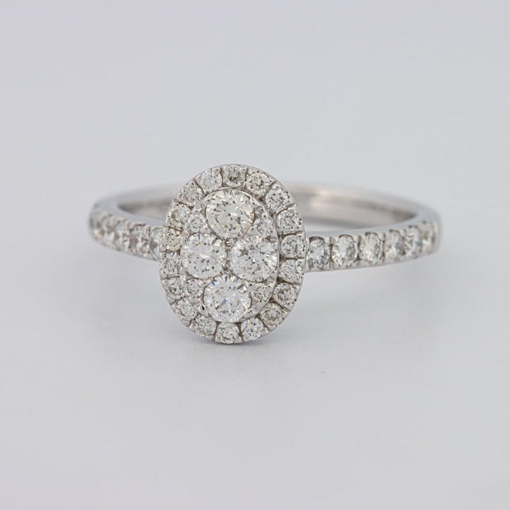 Invisible Oval Halo Diamond Ring - ZIZOV DIAMONDS